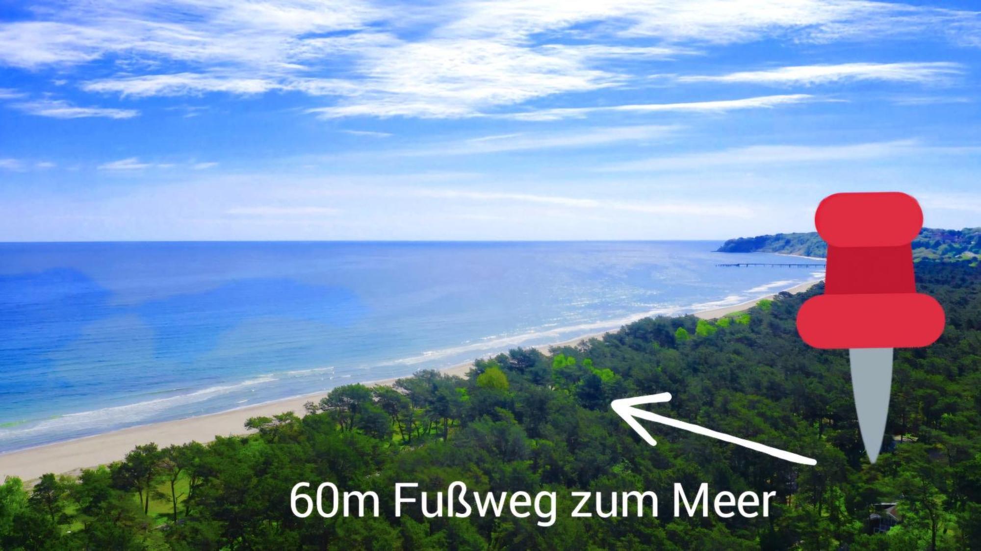 Strandhaus Ruegen - Meerblick, Sauna, Kamin & Whirlpool Baabe Eksteriør bilde